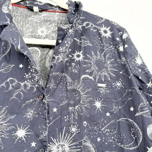 Joules Womens Celestial Sun Moon Sky Star Napwell Whimsigoth Top Navy Size M thumbnail 3