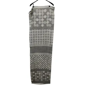 Talbots Scarf Metallic Gray Silver Snowflakes Wool Blend 70" x 20" thumbnail 8