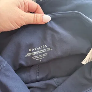 Athleta Ultra High Rise Elation 7/8 Navy‎ Blue Tights Leggings thumbnail 3