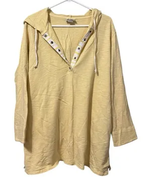 Wild Palms Hooded Sweatshirt Top Size Large Long Sleeve Cotton‎ Beach Vacation thumbnail 1