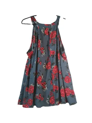 Torrid Sleeveless Floral Tank Top Blue Red White Plus Size 2 thumbnail 3