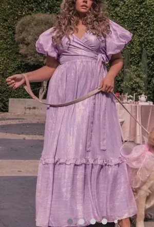 JessaKae Pyper America Pixie Lilac Iridescent Shimmer Maxi Dress Medium thumbnail 1