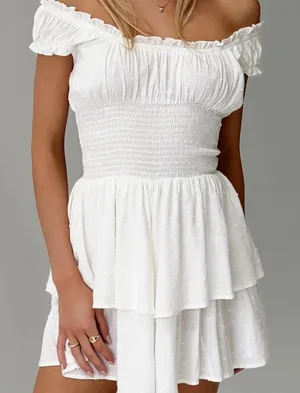 Princess Polly Love Galore white Romper Dress size 6 thumbnail 1