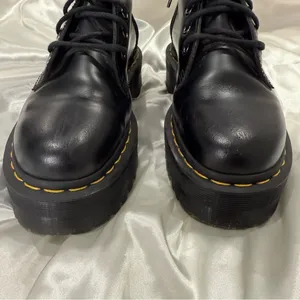 Dr. Martens Jadon Hi Polished Smooth Boots Leather Black 6 Platform Grunge Edgy thumbnail 13
