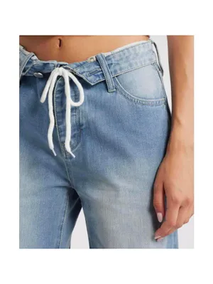 PTCL Foldover High-Waisted Wide Leg Jeans Light Wash Indigo NWT Size 25 thumbnail 5