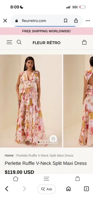 Floral maxi dress Pink thumbnail 5