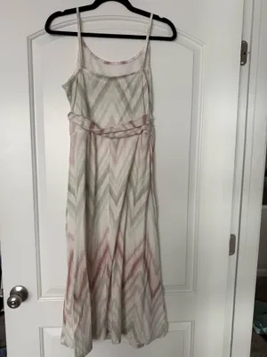 White Patterned Midi Dress thumbnail 2