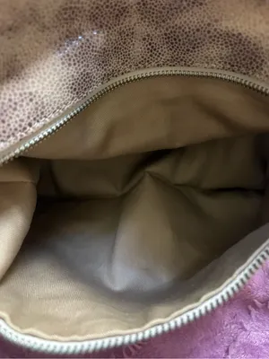 Kate Landry Taupe and Cream Fold-Over Leather Clutch thumbnail 3
