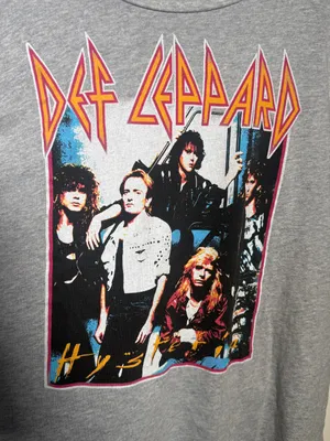 By Junkfood Def Leopard Grey Graphic Band Tee Womens XL Rock Music thumbnail 2