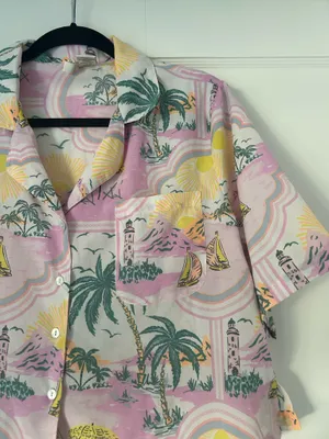 Cynthia Rowley Tropical Print Button Pajama Top Women’s Size Medium thumbnail 2