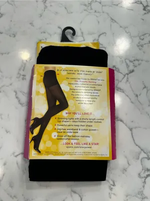 NWT Spanx Star Power Black Shorty Shaping‎ Tights Size C thumbnail 2
