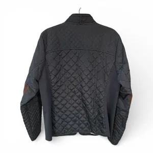 Quilted Moto Jacket Sherpa Lined Y2K Equestrian Elbow Patch Navy 1X Cavalini‎ thumbnail 2