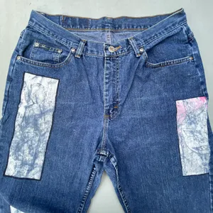 Blue Denim Custom Red Riot Jeans Size 30 thumbnail 3