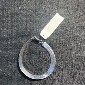 ⚜️ VTG Vintage 1990s NWT Johnathan Paul 7” Silver Plated Herringbone Chain Bracelet $29.00 ⚜️ thumbnail 6