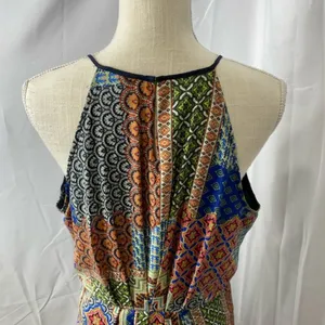 Under skies size large patchwork boho halter maxi dress thumbnail 11