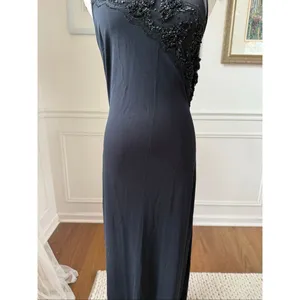 Rimini by Shaw Stretchy Black Sleeveless Column Dress Formal Gown Black 8 thumbnail 6