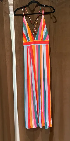 Essue Striped Colorful Long Dress Small thumbnail 1