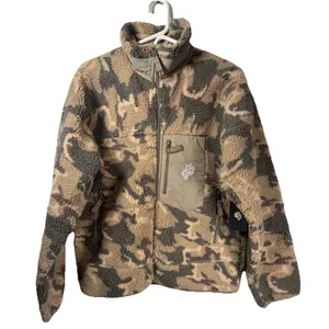 Darc Sport Wolves Lone Pine Woodland Camo Full Zip Fleece Jacket Unisex Sz M New thumbnail 1