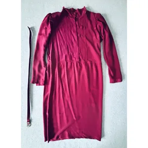 Vintage Maggy London by Jeannene Booher 100% Silk Dress 12‎ Magenta Pink Classic thumbnail 5