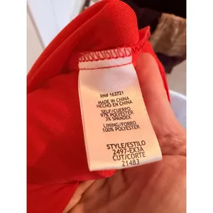Seni & Cade Maxi Dress Women Small Tomato Red Satin Lace Up Back Gown 24S7EX3ATP thumbnail 10