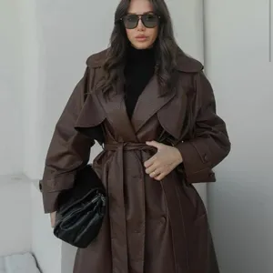Chocolate Brown Trench Coat thumbnail 14