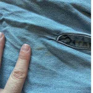 Vintage 90s Quizz Embroidered Cat Button Up W18 Blue thumbnail 8