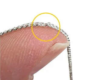 Cubic Zirconia Double Layered Dainty Silver Chain Necklace thumbnail 12