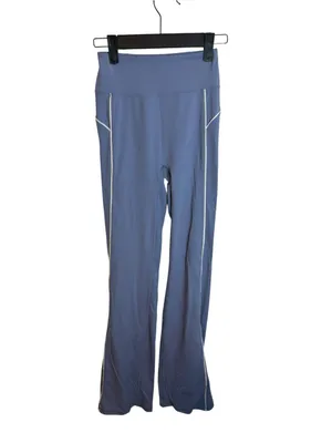 Garage Baby Blue Flare Leggings With Piping thumbnail 3