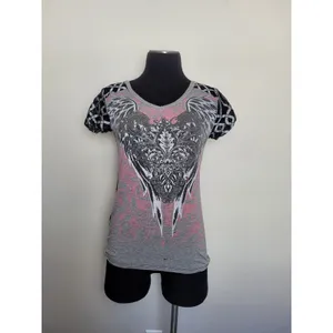 Angels & Diamonds Graphic T-Shirt Demonia Affliction Goth Emo Grunge Mesh Small thumbnail 10