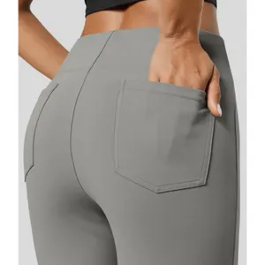 Halara‎ Flex High Waisted Back Side Pocket Slight Flare Work Pants Extra Small P thumbnail 4