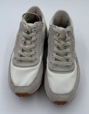 Reebok Classic Nylon Women's Sneakers Casual Shoes Gray Suede White Retro Comfy thumbnail 1
