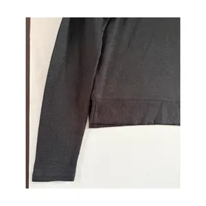 Rag and Bone Black Mock Neck Button Back Knit Sweater Long Sleeve Drop Shoulder thumbnail 9
