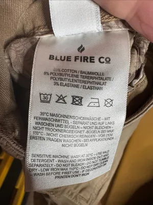 Blue Fire Co Chloe Skinny Ankle Jeans Beige Sand Storm Zip Hem Size 28 thumbnail 10