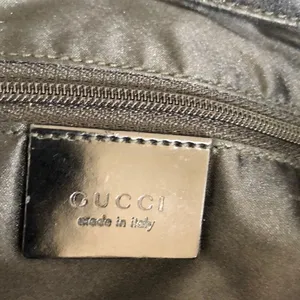 Gucci Black Double Bamboo Handle Tote Bag thumbnail 6