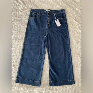 RISEN Jeans High Rise Wide Leg Button Fly Dark Wash Denim Size 2X 18 / 20 NWT thumbnail 11