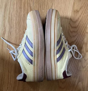 Adidas Gazelle Bold Sneakers 'Almost Yellow Maroon' IF5937 Women's Size 9 thumbnail 1