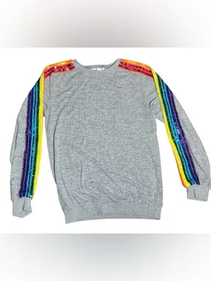 Lola + The Boys Rainbow Sequin Tracksuit Set Women’s Small thumbnail 2