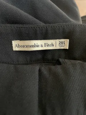 Abercrombie & Fitch High Rise Cuffed Tailored Straight Pants Size 28 Short thumbnail 9