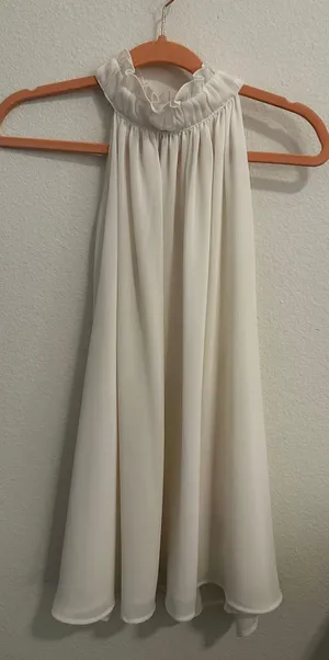 H&M white halter top thumbnail 1