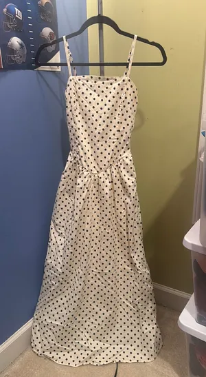 Polka dot maxi dress White Size XS thumbnail 1