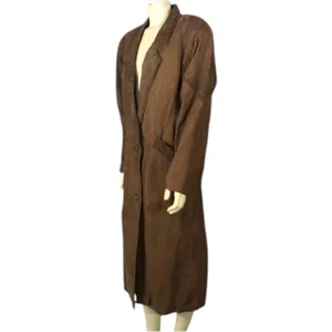 Vintage 80s G-III Global Identity Oversized Slouchy brown leather coat large thumbnail 8