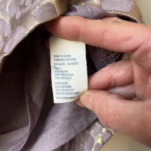American Eagle Lavender Gold Metallic Jacquard Strapless Mini Dress Size 4 Party thumbnail 5