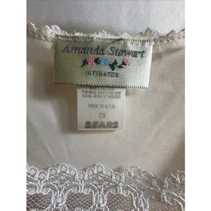 Amanda Stewart Intimates Women’s Gown Size 2X In A Pink Peachy Knee Length thumbnail 3
