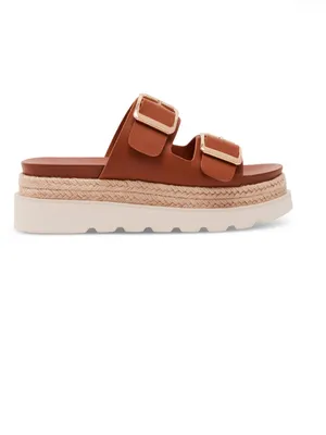 Madden Girl Mythical Espadrille Platform Sandals Dark Caramel Women's Size 7 thumbnail 2