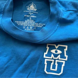 DISNEY Spirit Jersey Monsters University MU Oversized Long Sleeve Shirt Sz. S thumbnail 8