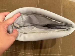 RHODE Quilted Light Gray Cosmetic Pouch thumbnail 3