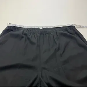 John Mark Black Wide-Leg Cropped Pants Button Accents Womens Large Tencel‎ *FLAW thumbnail 5