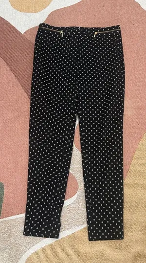 H&M Black and White Straight Leg Pants thumbnail 1