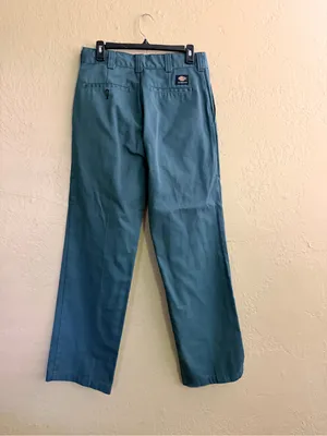 Dickies Teal Green Straight Leg Chinos inseam 31", rise 11", waist 16" thumbnail 2