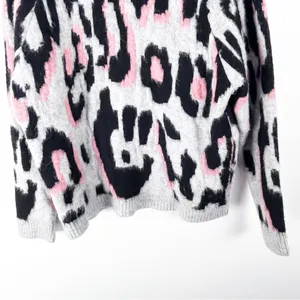 ANTHROPOLOGIE Gisella Leopard Print Long Sleeves Sweater Size Small Fuzzy Cozy thumbnail 7